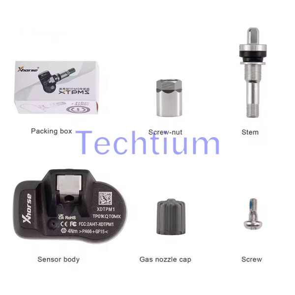 Xhorse XDTPM1EN TPMS Sensor Support 315/433Mhz Work with Key Tool Max Pro/ Key Tool MIDI